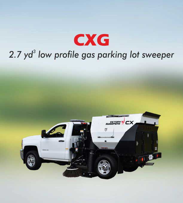 CXG -  Low-profile parking lot sweeper dump mounted truck