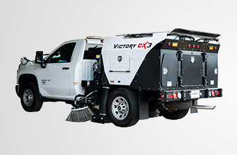 Sweeping trucks with van in USA
